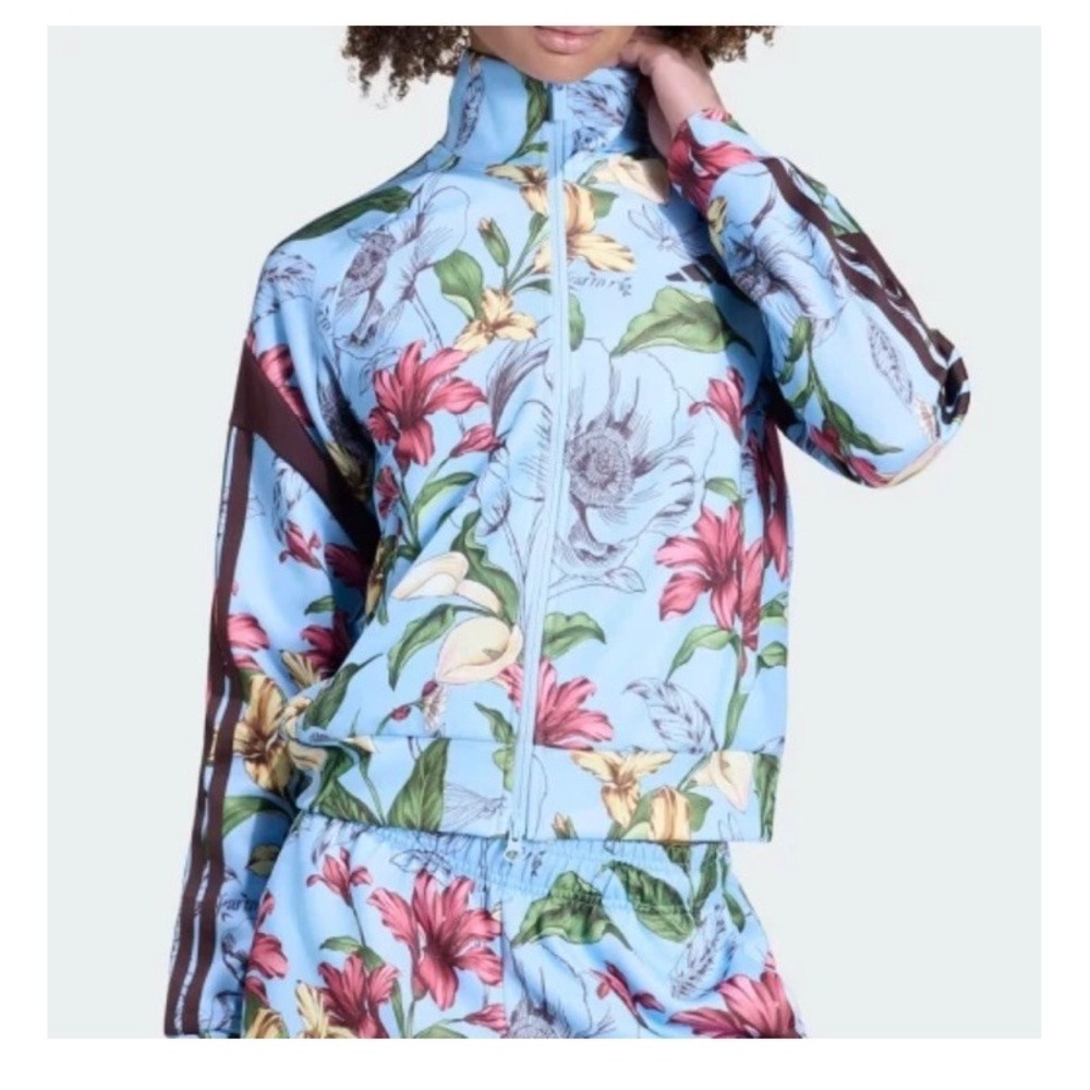 Adidas x Farm Rio House of Tiro Track Top Jacket Medium S Blue Sky Floral NWT